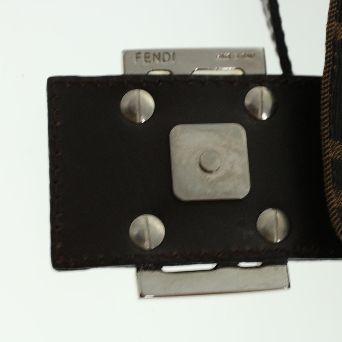 FENDI Zucca Canvas Mamma Baguette Shoulder Bag Brown 2321.26424 am4274