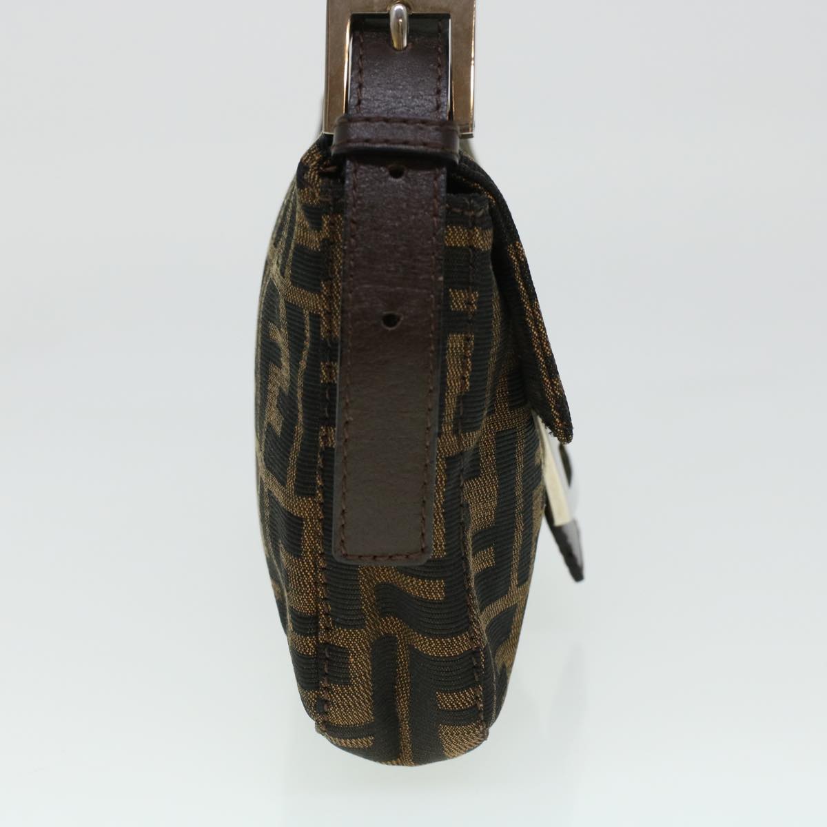 FENDI Zucca Canvas Mamma Baguette Shoulder Bag Brown 2321.26424 am4274