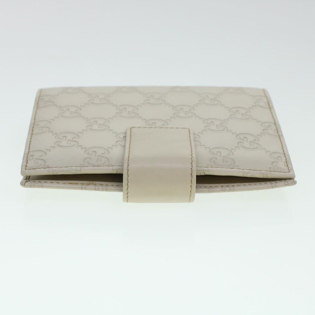 GUCCI GG Canvas Day Planner Cover Leather White 115240 am4294