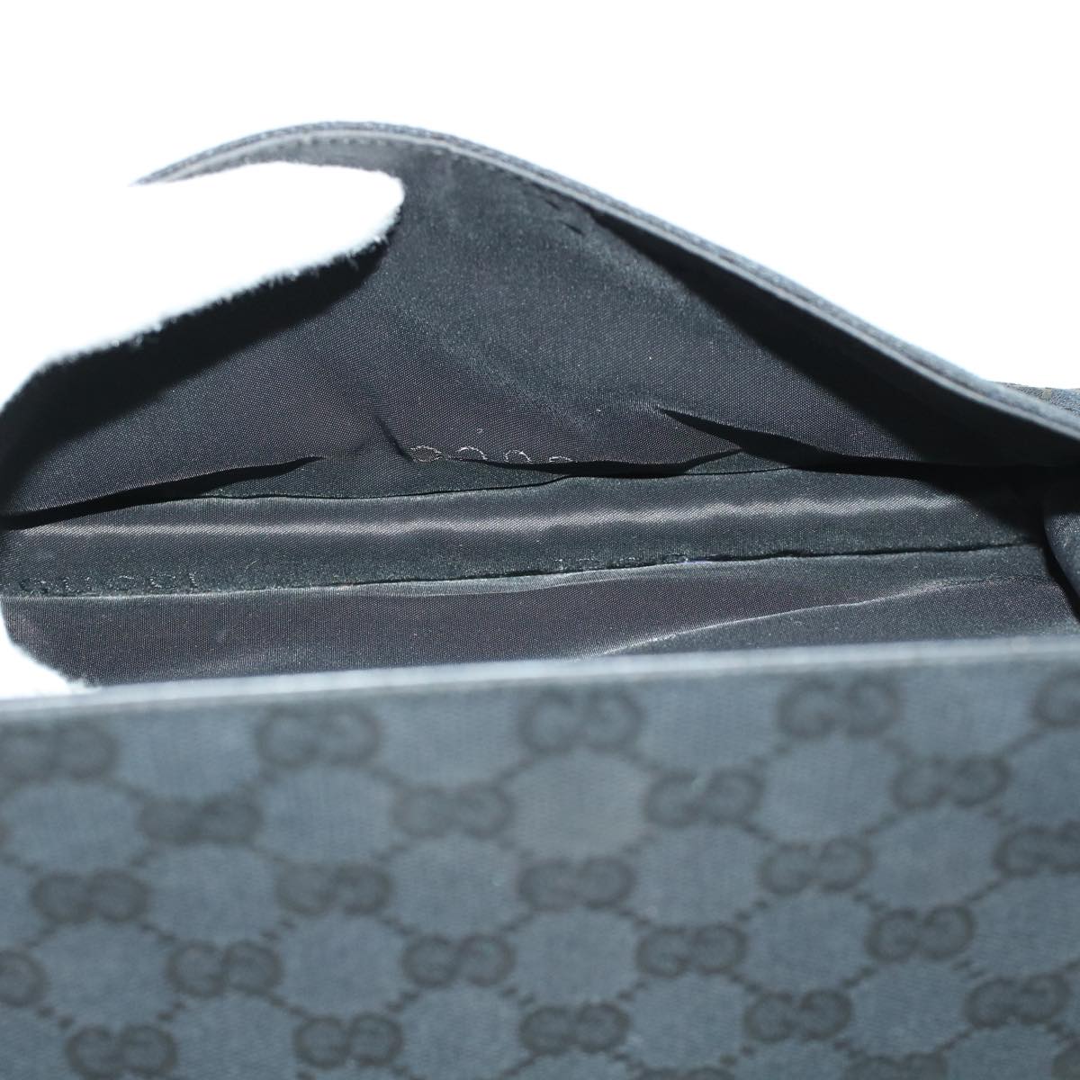 GUCCI GG Canvas Shoulder Bag Black am4339