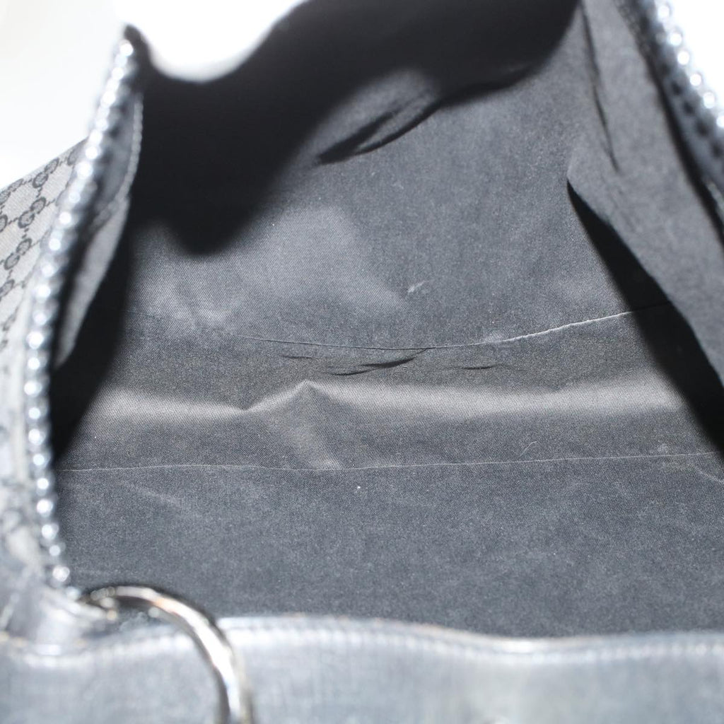 GUCCI GG Canvas Shoulder Bag Black 114900 am4367