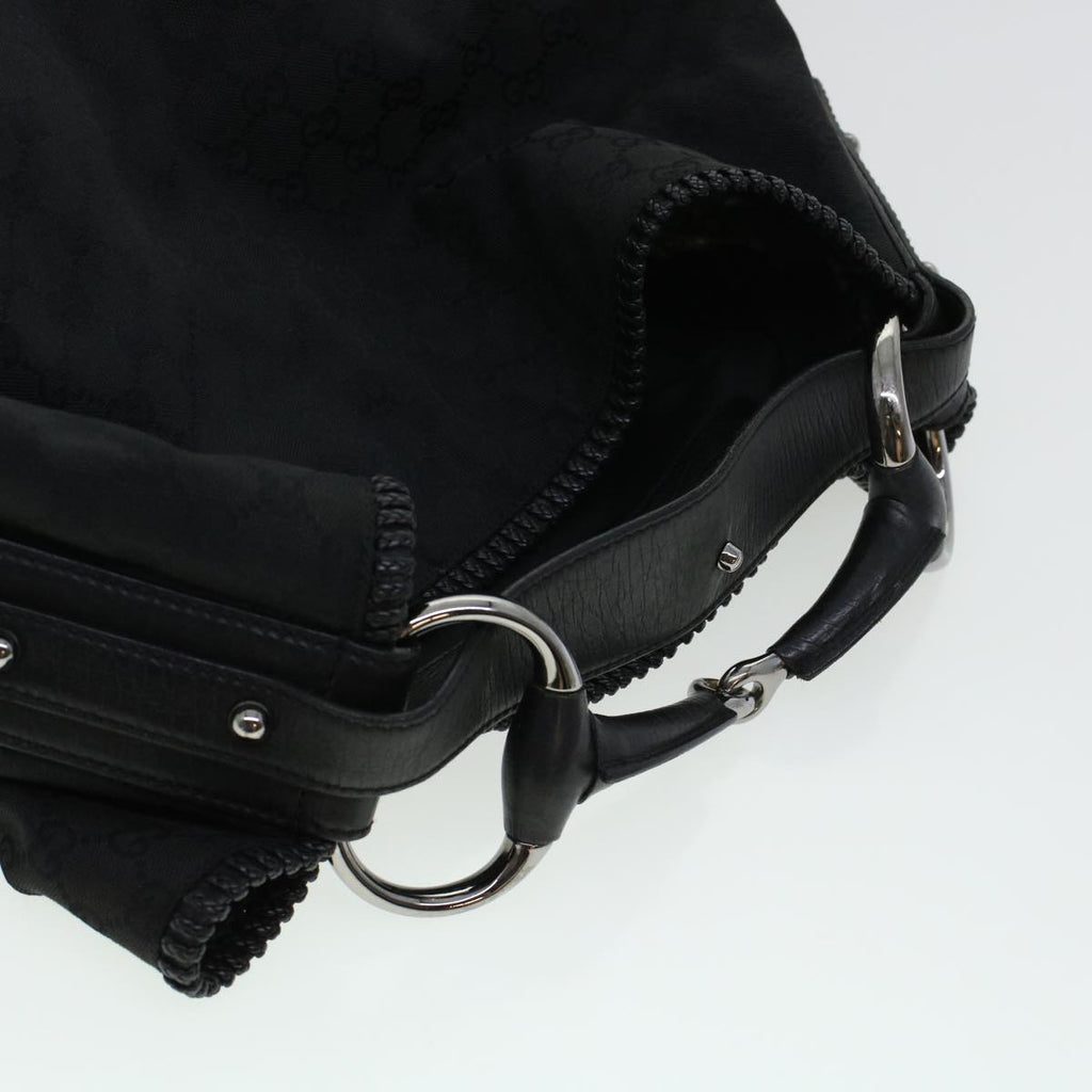 GUCCI GG Canvas Shoulder Bag Black 114900 am4367