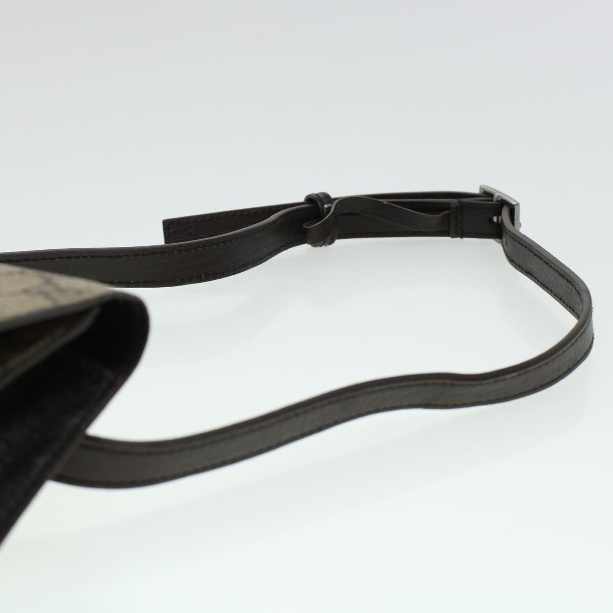 GUCCI GG Canvas Waist Bag PVC Leather Beige 137376 am4371