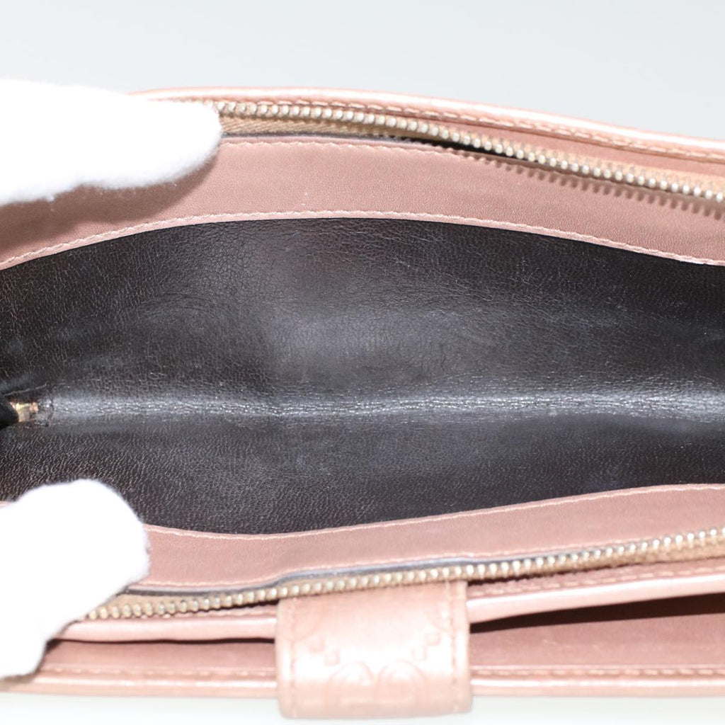 GUCCI GG Canvas Guccissima Long Wallet Pink 233024 am4373