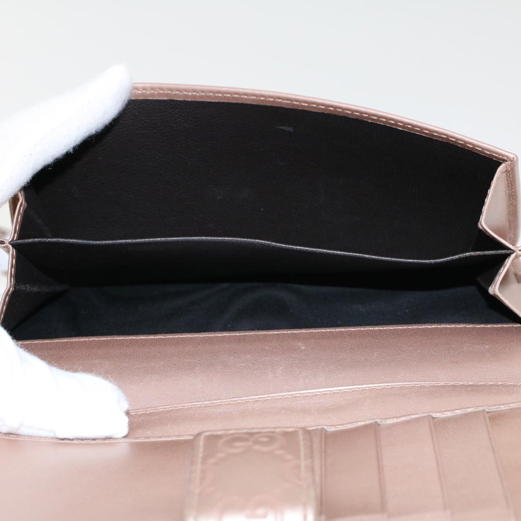 GUCCI GG Canvas Guccissima Long Wallet Pink 233024 am4373