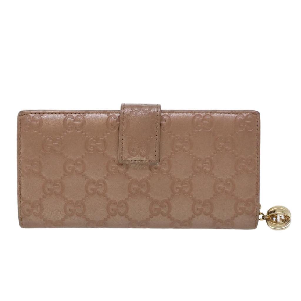 GUCCI GG Canvas Guccissima Long Wallet Pink 233024 am4373
