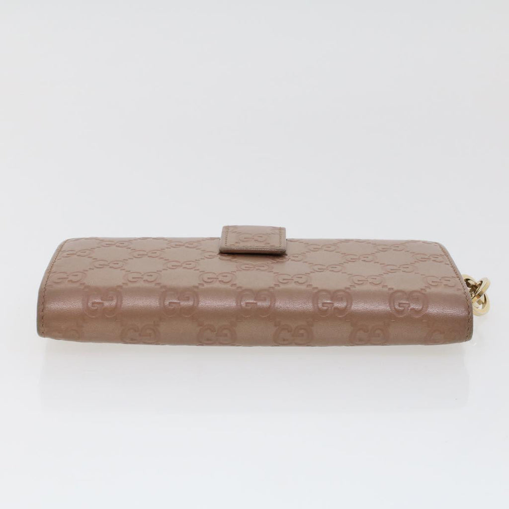 GUCCI GG Canvas Guccissima Long Wallet Pink 233024 am4373