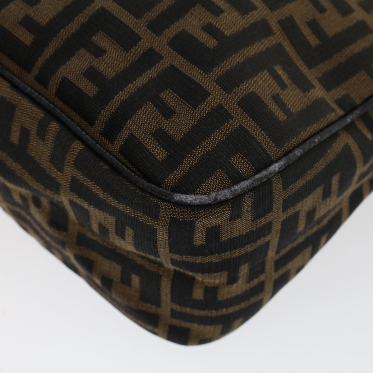 FENDI Zucca Canvas Shoulder Bag Brown am4375