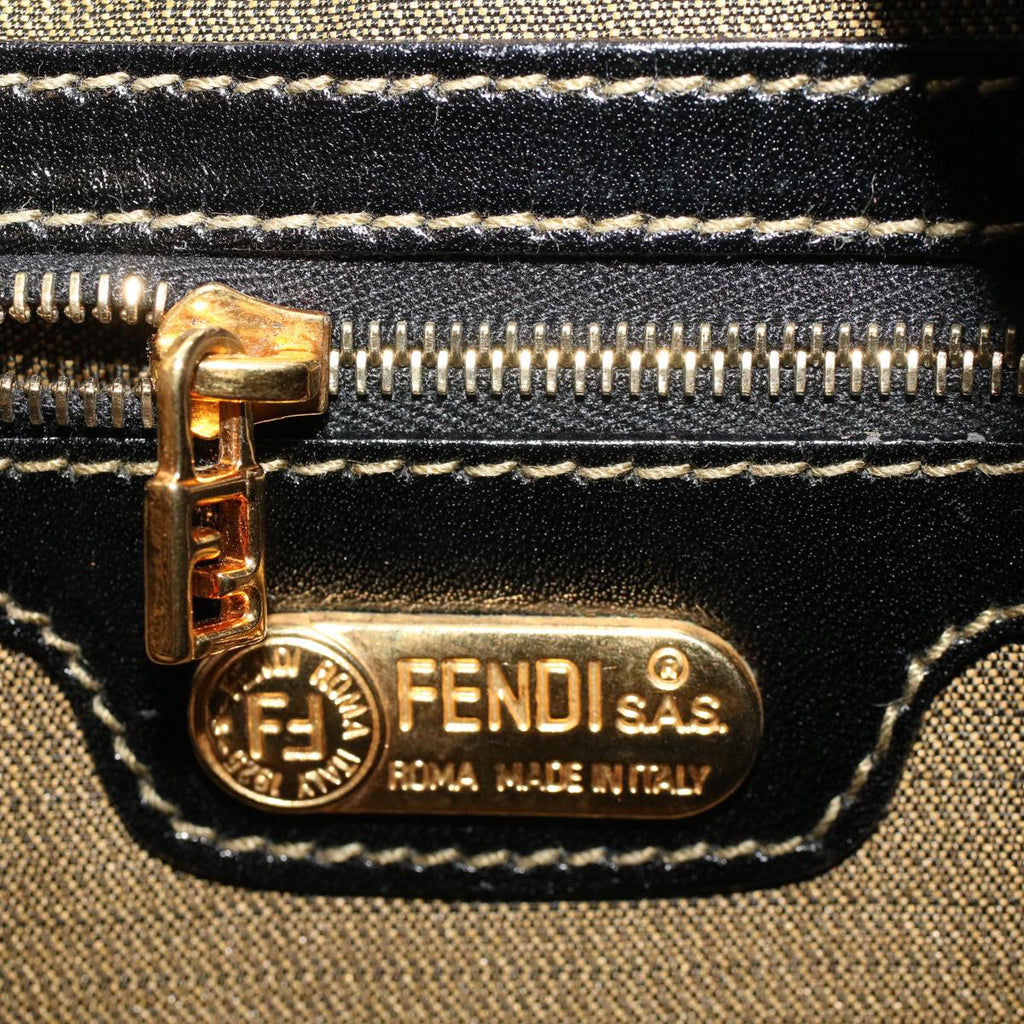 FENDI Zucca Canvas Shoulder Bag Brown am4375