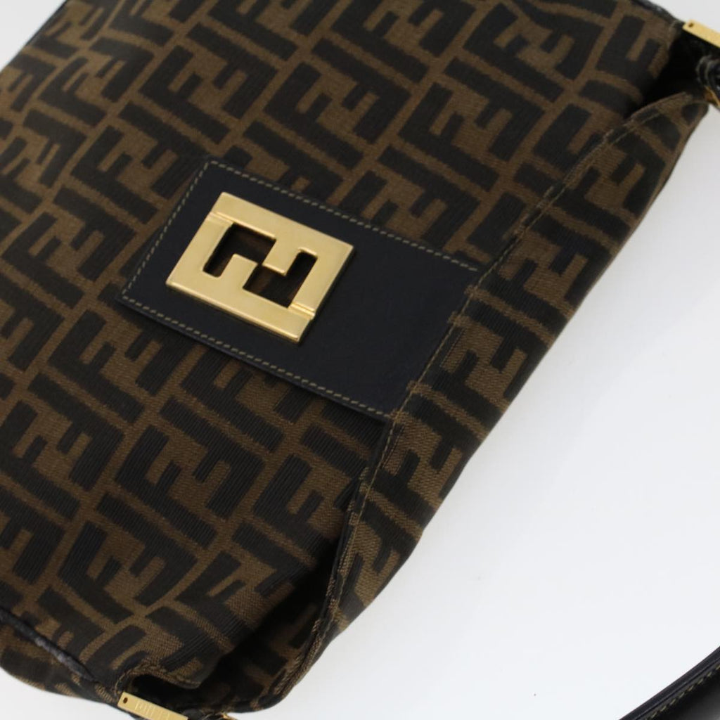 FENDI Zucca Canvas Shoulder Bag Brown am4375