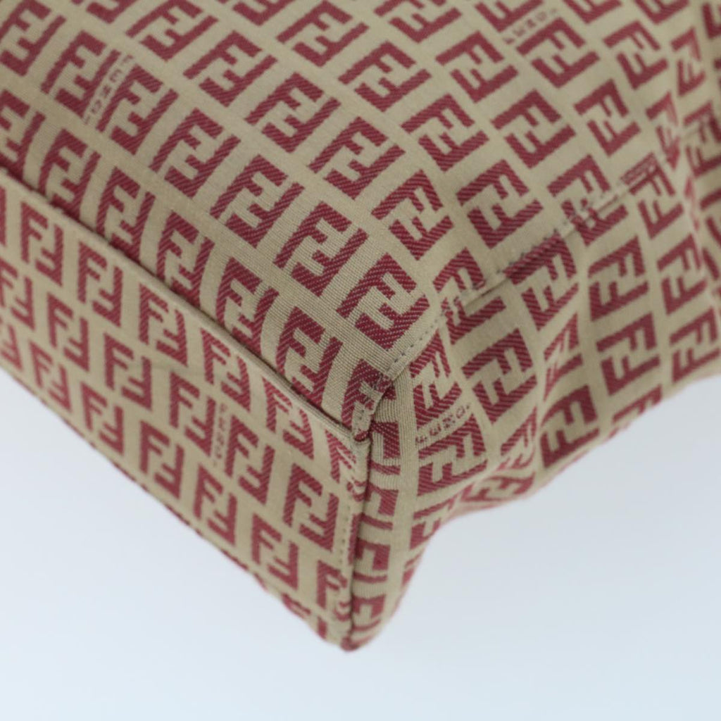 FENDI Zucchino Canvas Tote Bag Red am4379