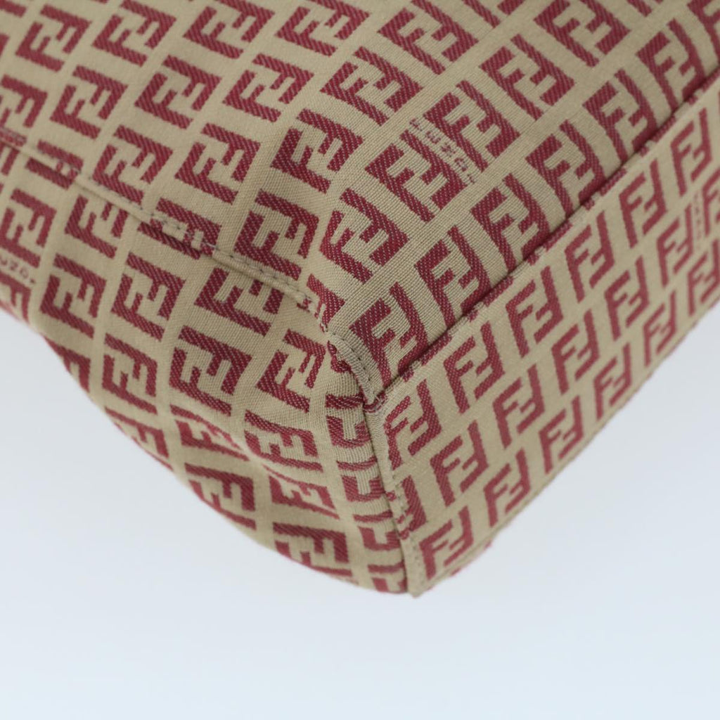 FENDI Zucchino Canvas Tote Bag Red am4379