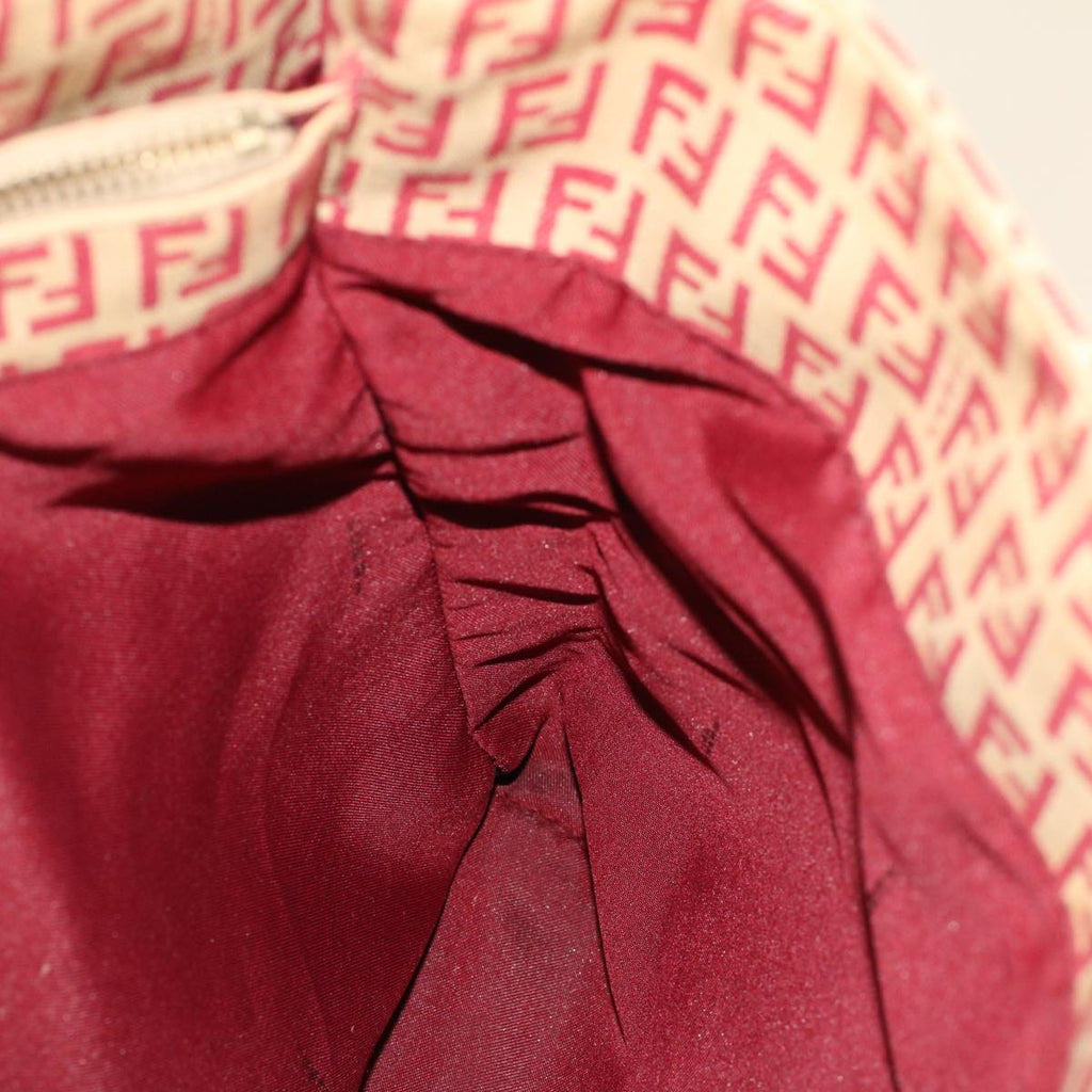 FENDI Zucchino Canvas Tote Bag Red am4379
