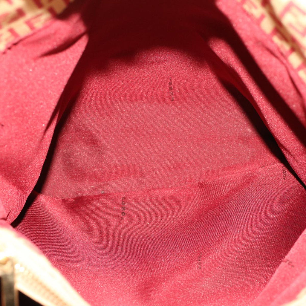 FENDI Zucchino Canvas Tote Bag Red am4379