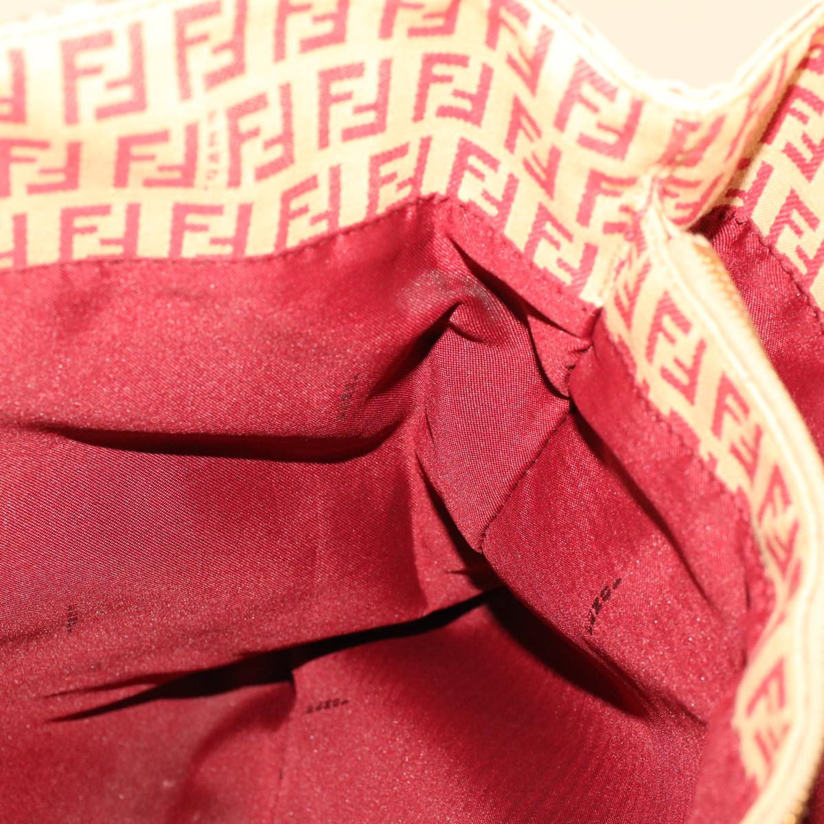FENDI Zucchino Canvas Tote Bag Red am4379