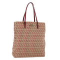 FENDI Zucchino Canvas Tote Bag Red am4379