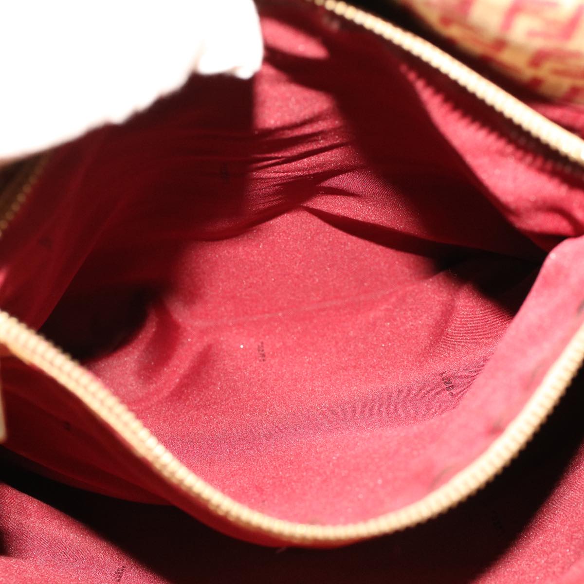 FENDI Zucchino Canvas Tote Bag Red am4379