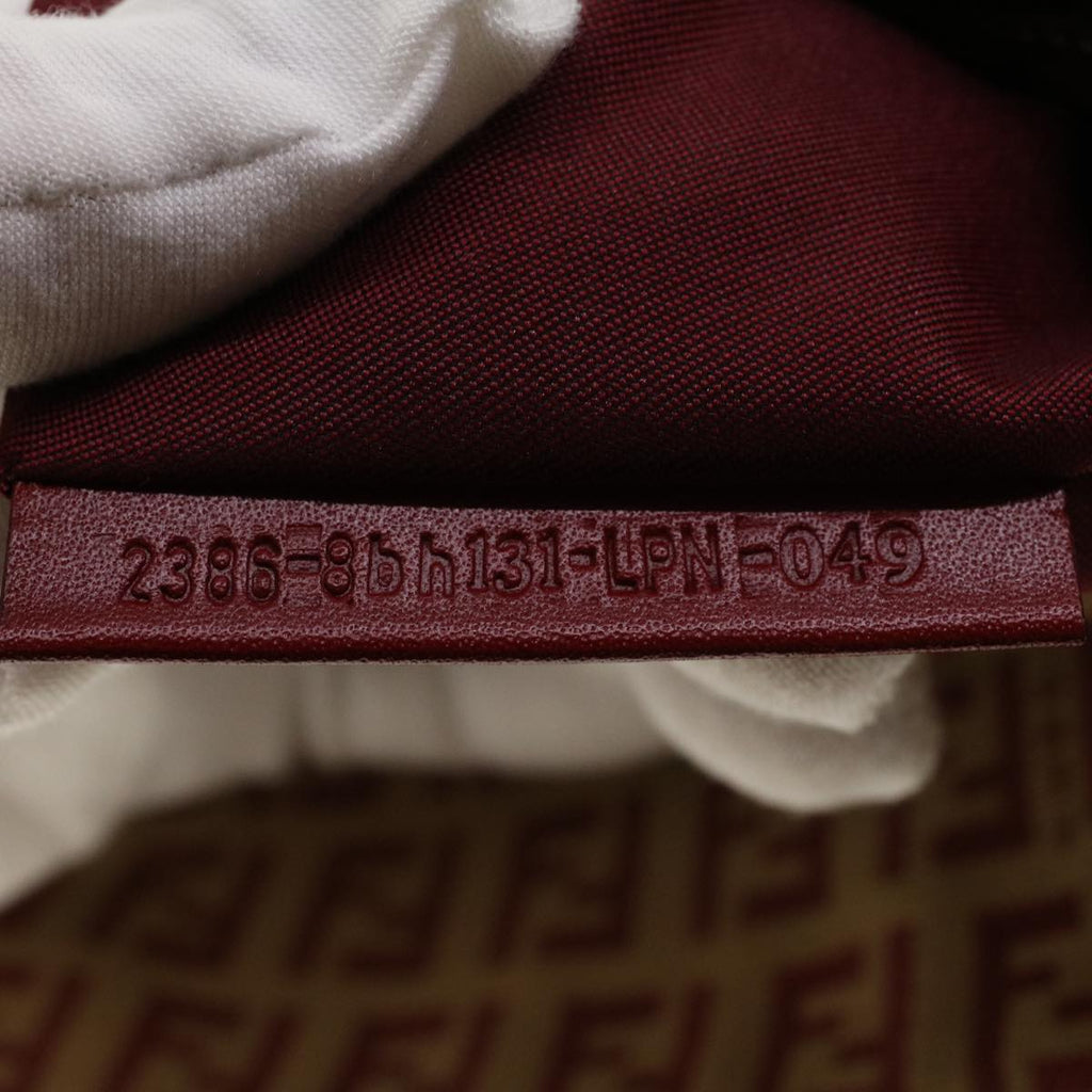 FENDI Zucchino Canvas Tote Bag Red am4379