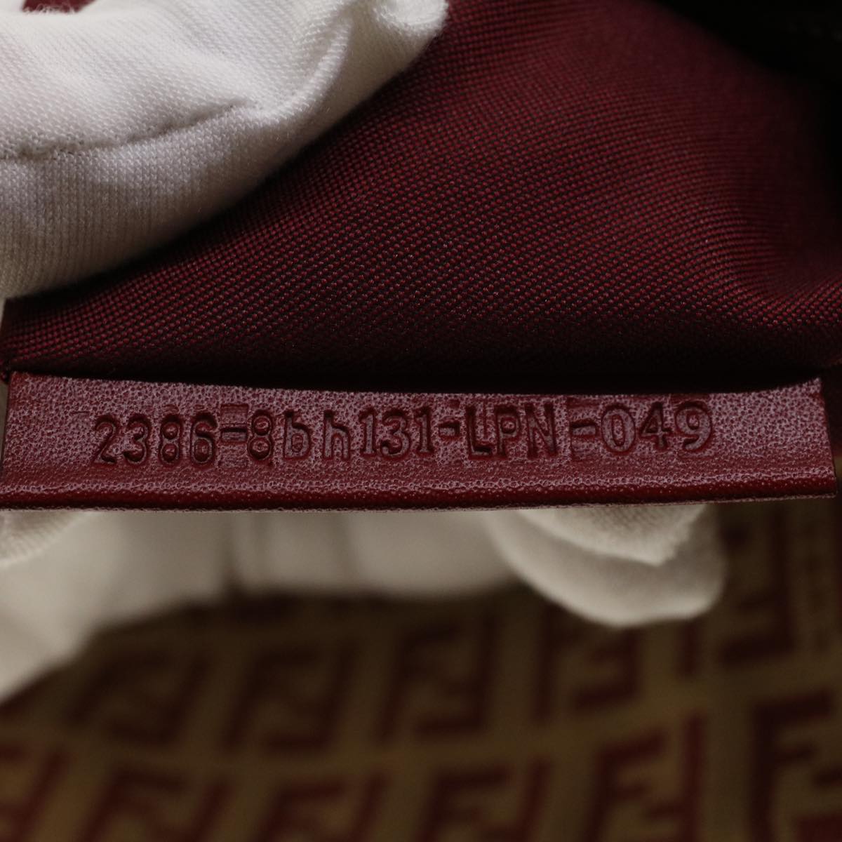 FENDI Zucchino Canvas Tote Bag Red am4379