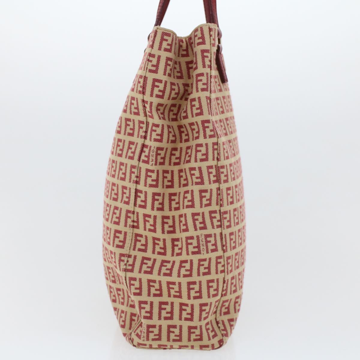 FENDI Zucchino Canvas Tote Bag Red am4379