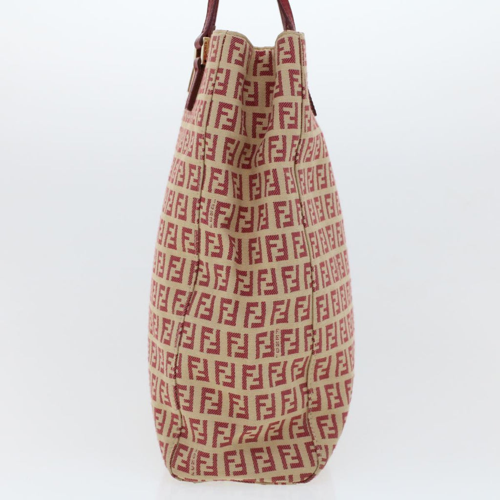FENDI Zucchino Canvas Tote Bag Red am4379