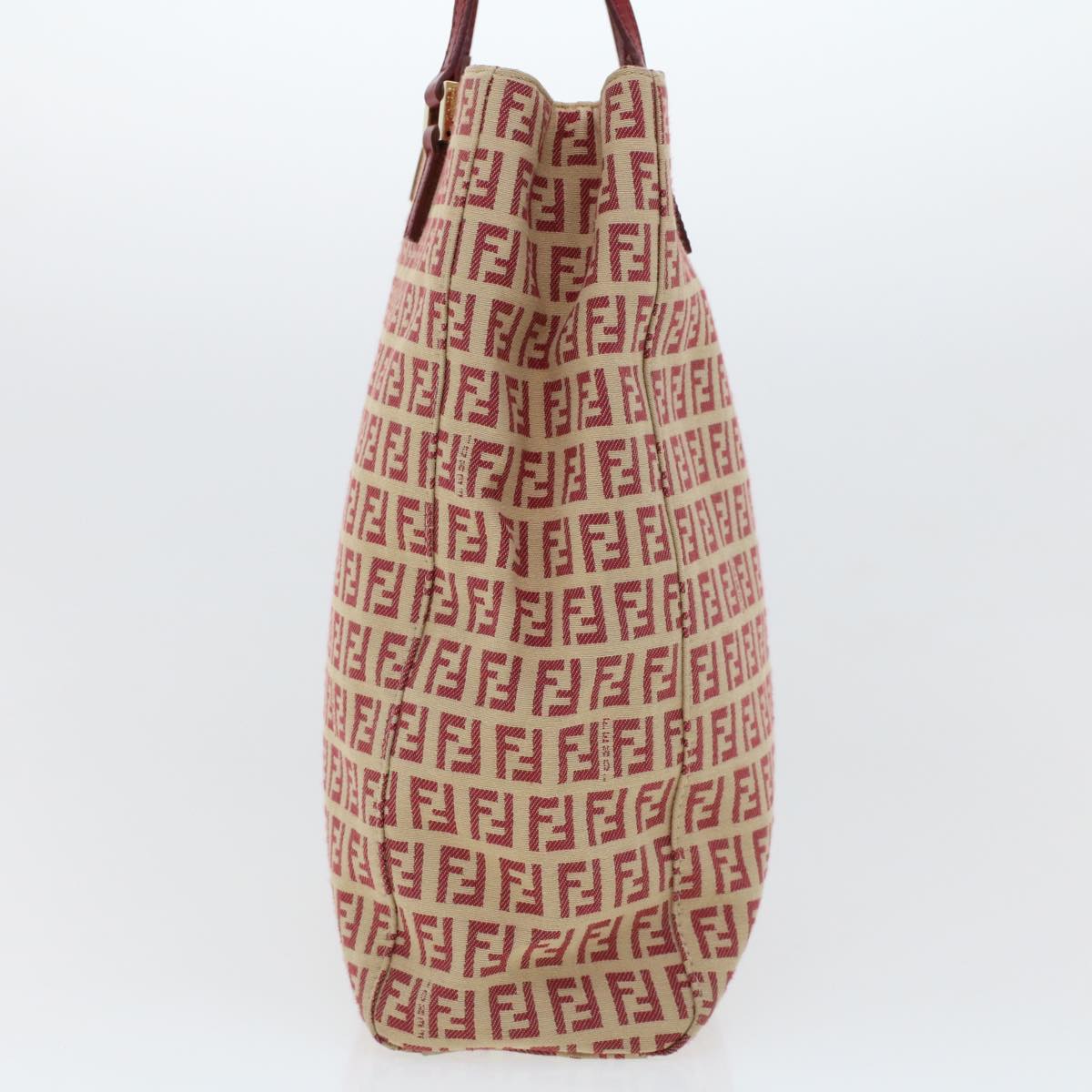 FENDI Zucchino Canvas Tote Bag Red am4379