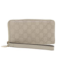 GUCCI GG Canvas Guccissima Long Wallet White 245914 am4402