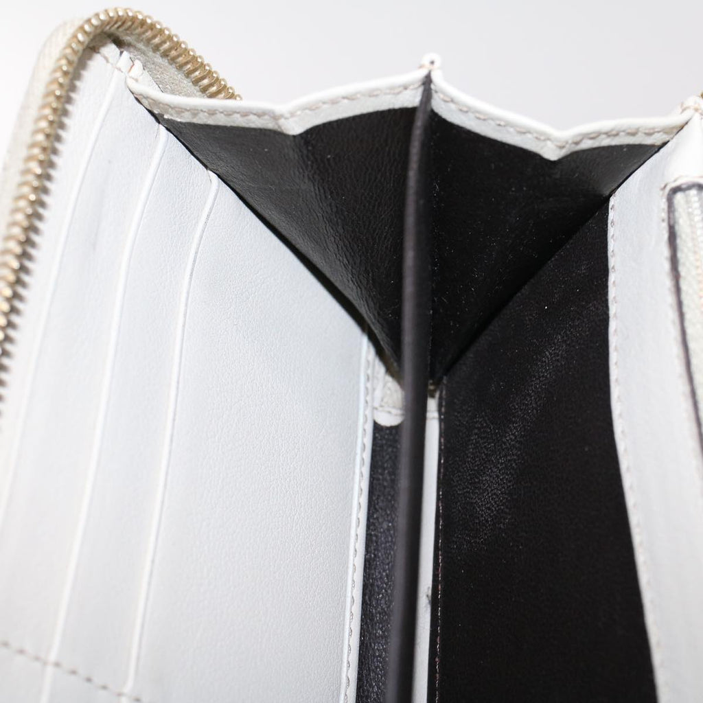 GUCCI GG Canvas Guccissima Long Wallet White 245914 am4402