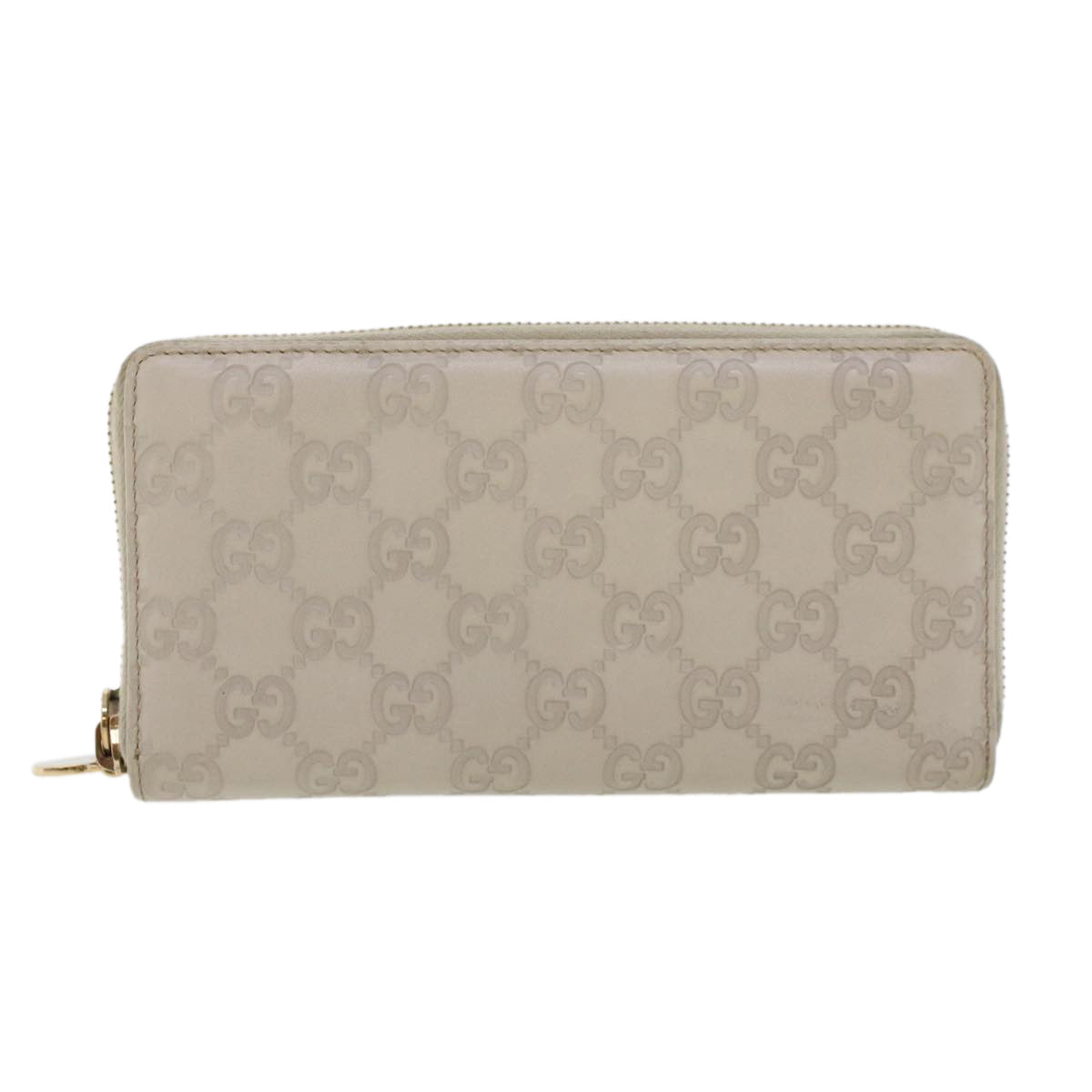 GUCCI GG Canvas Guccissima Long Wallet White 245914 am4402