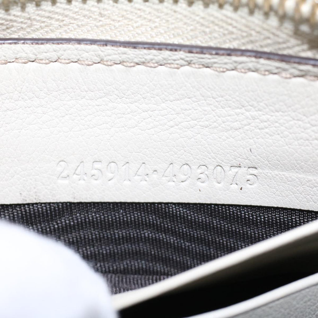 GUCCI GG Canvas Guccissima Long Wallet White 245914 am4402