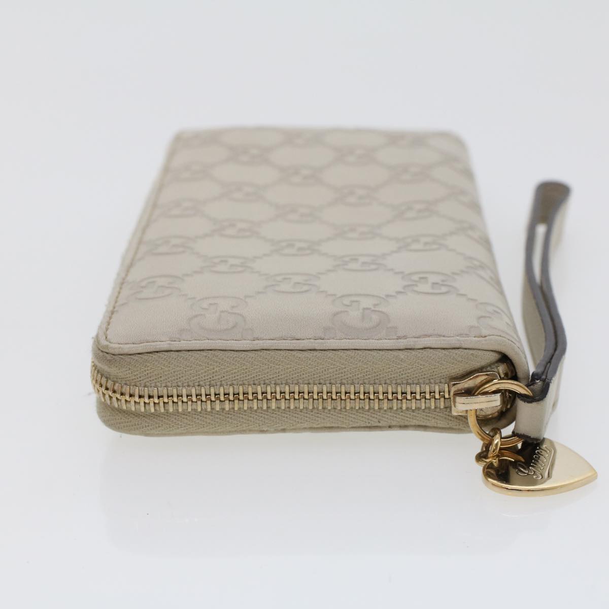 GUCCI GG Canvas Guccissima Long Wallet White 245914 am4402