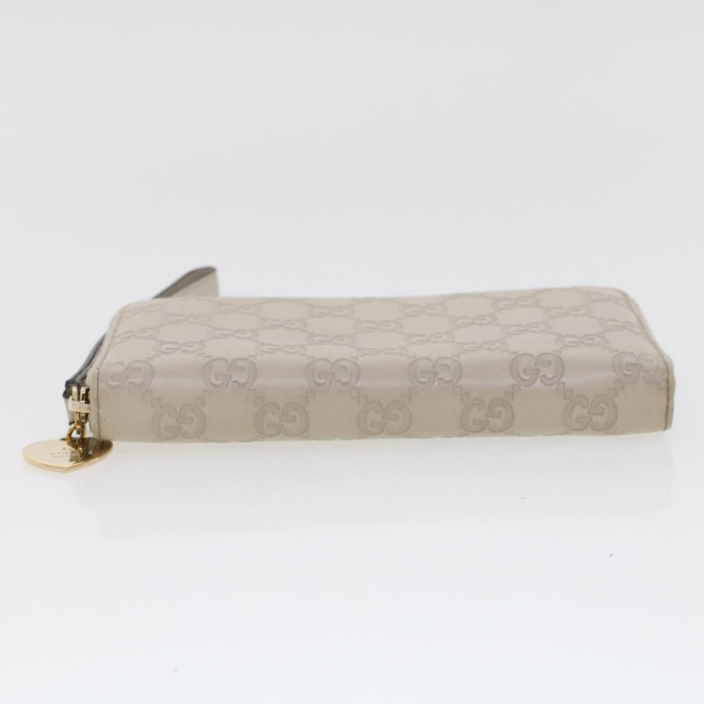 GUCCI GG Canvas Guccissima Long Wallet White 245914 am4402