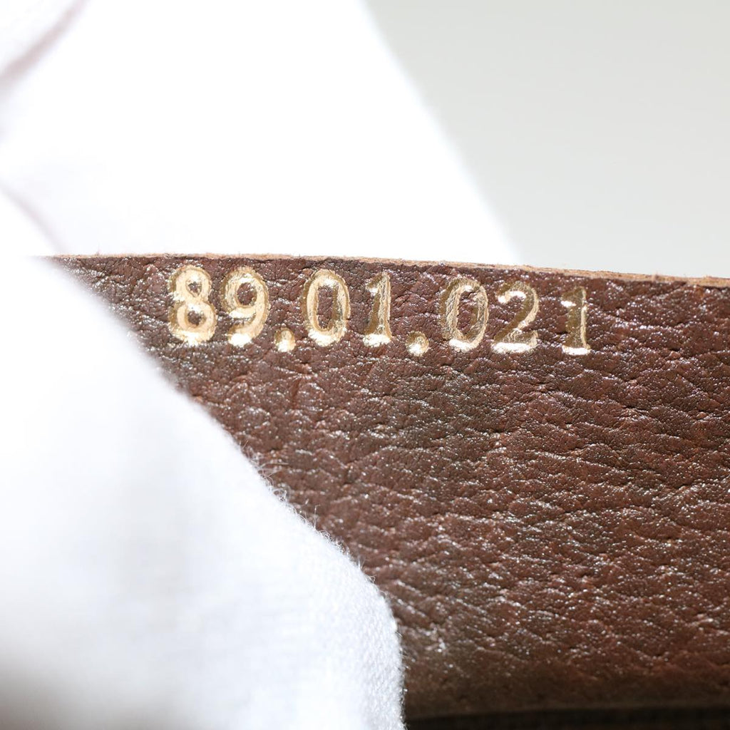 GUCCI GG Canvas Web Sherry Line Pouch Beige Red Green 89.01.021 am4415