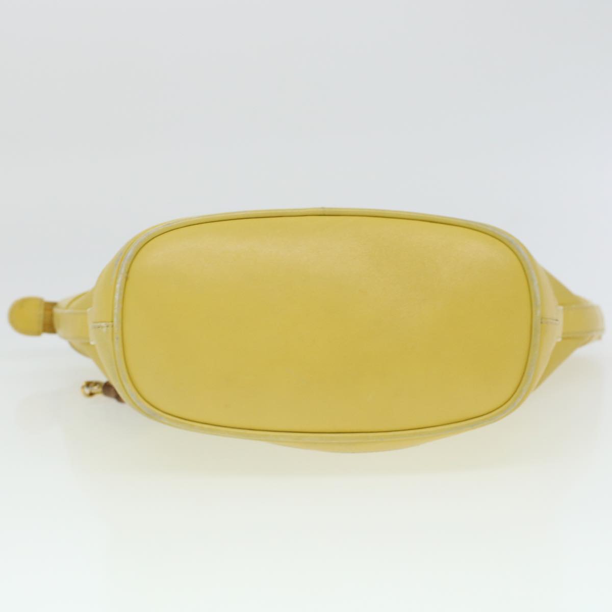 GUCCI Bamboo Chain Shoulder Bag Leather Yellow am4418