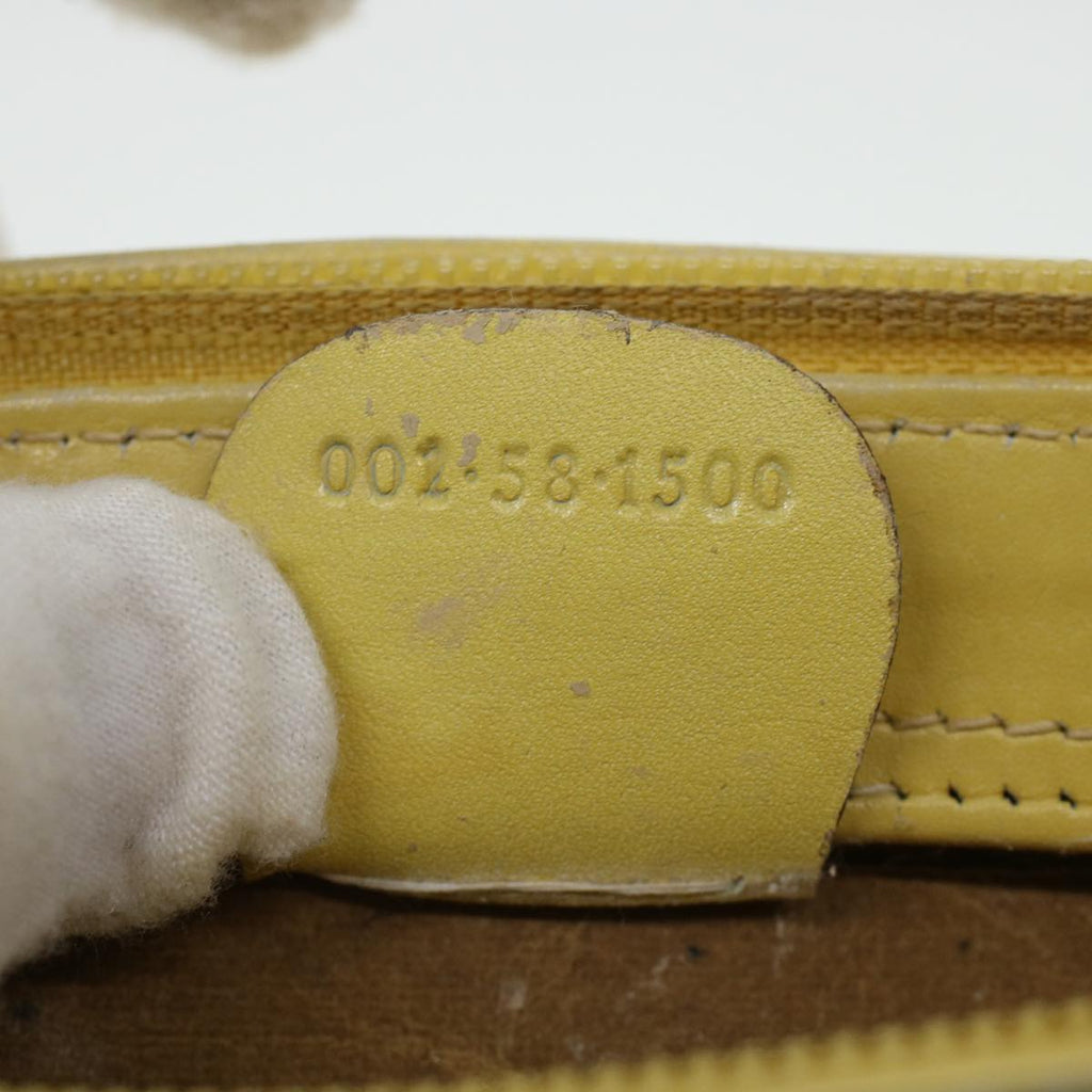 GUCCI Bamboo Chain Shoulder Bag Leather Yellow am4418