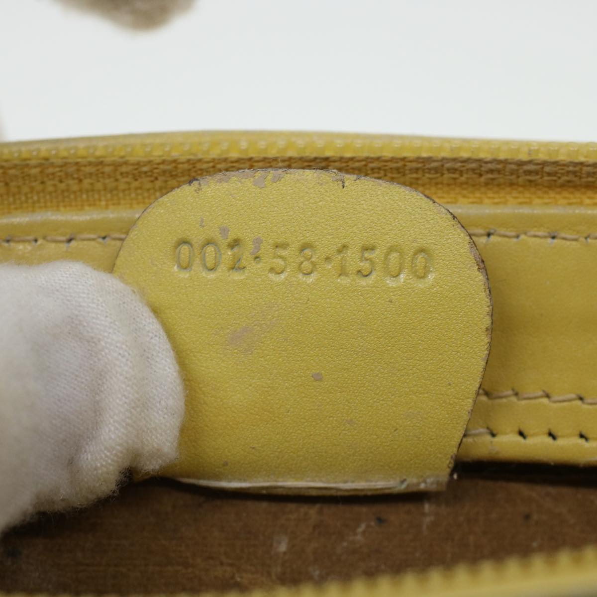 GUCCI Bamboo Chain Shoulder Bag Leather Yellow am4418