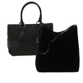 GUCCI GG Canvas Shoulder Hand Bag 2Set Black am4437
