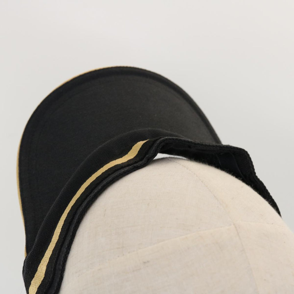 GUCCI GG Canvas Sherry Line Sun Visor S Black Gold 139315 am4449
