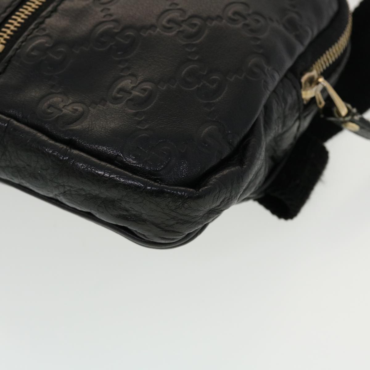 GUCCI GG Canvas Guccissima Waist bag Black 246417 am4450