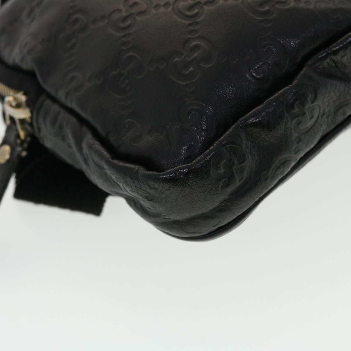 GUCCI GG Canvas Guccissima Waist bag Black 246417 am4450