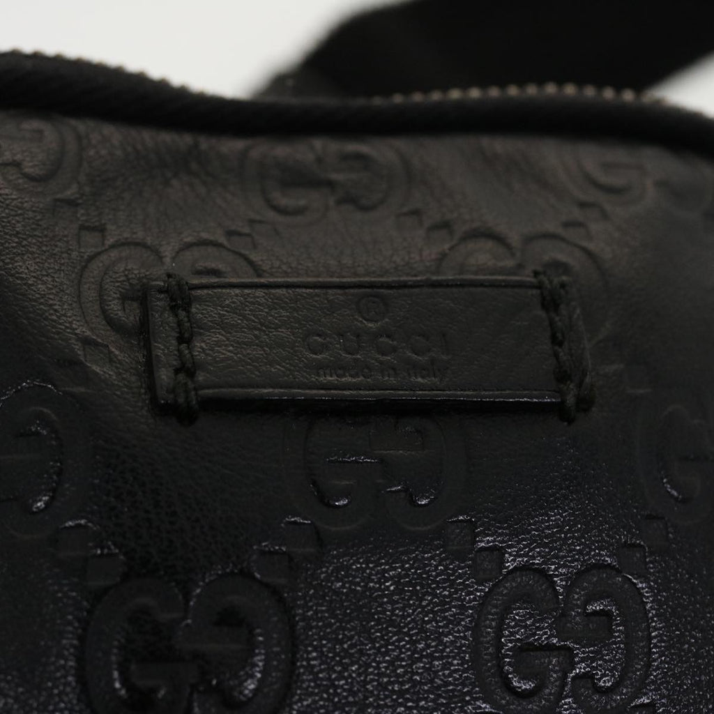 GUCCI GG Canvas Guccissima Waist bag Black 246417 am4450