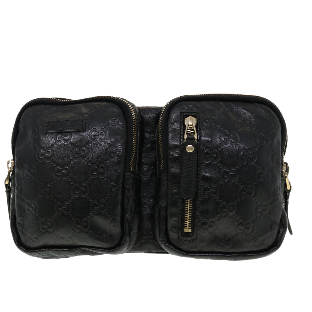 GUCCI GG Canvas Guccissima Waist bag Black 246417 am4450