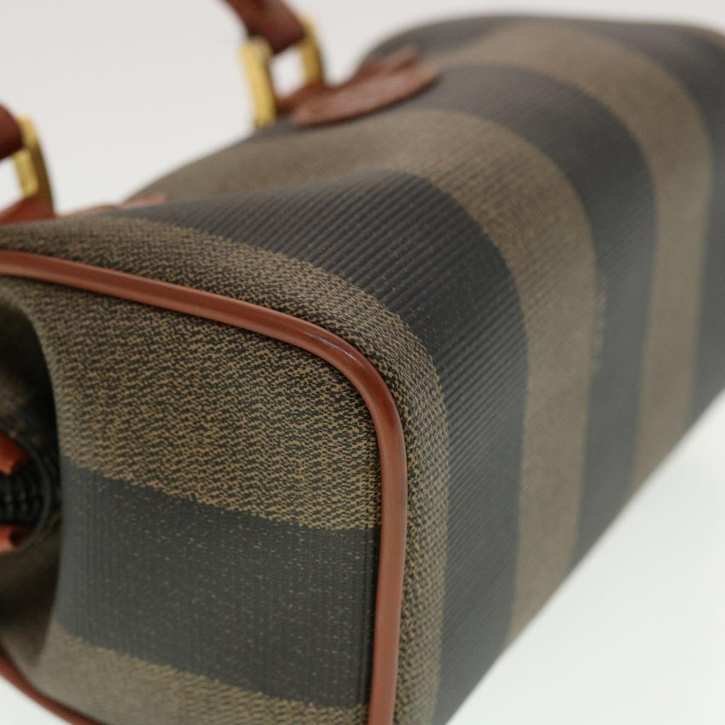 FENDI Pecan Canvas Mini Hand Bag Brown Black am4474