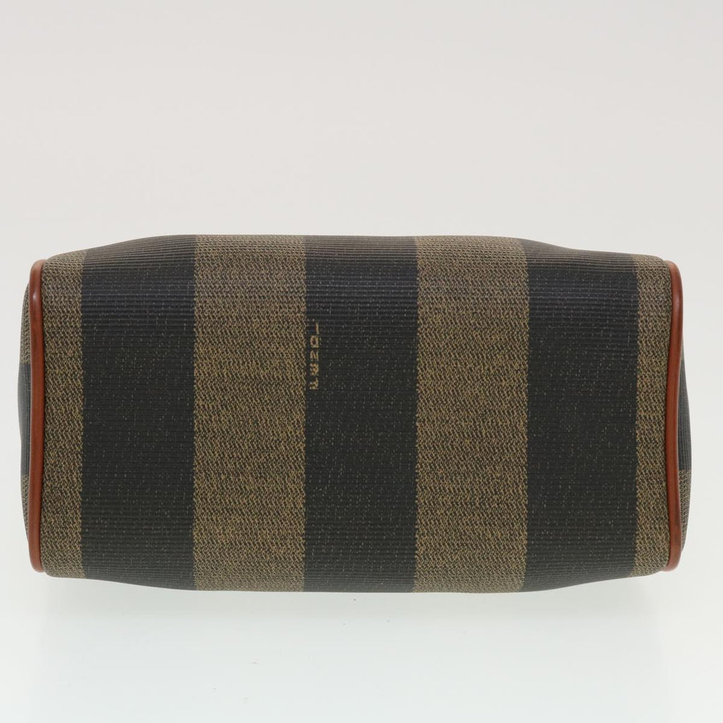 FENDI Pecan Canvas Mini Hand Bag Brown Black am4474