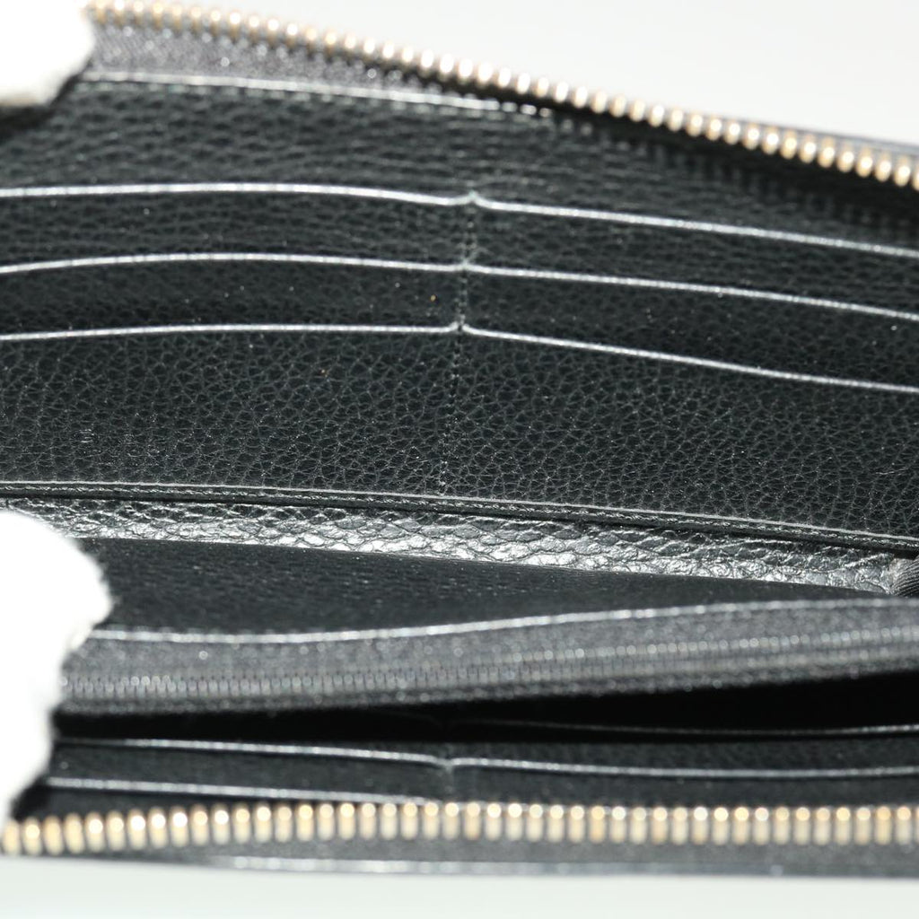 GUCCI Interlocking Long Wallet Leather Black am4502