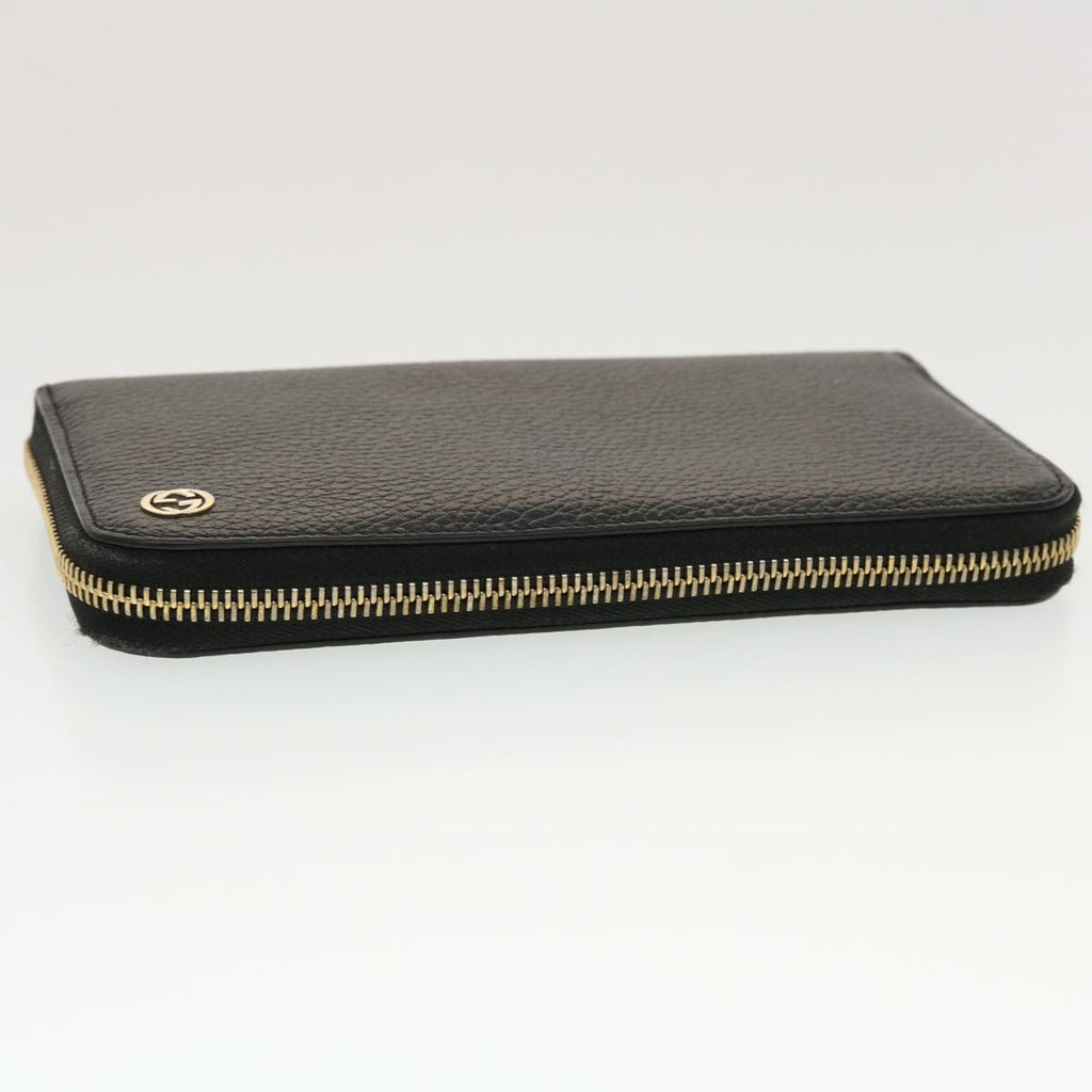 GUCCI Interlocking Long Wallet Leather Black am4502