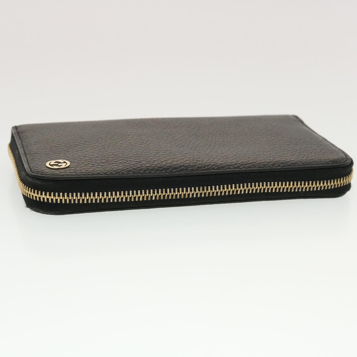 GUCCI Interlocking Long Wallet Leather Black am4502
