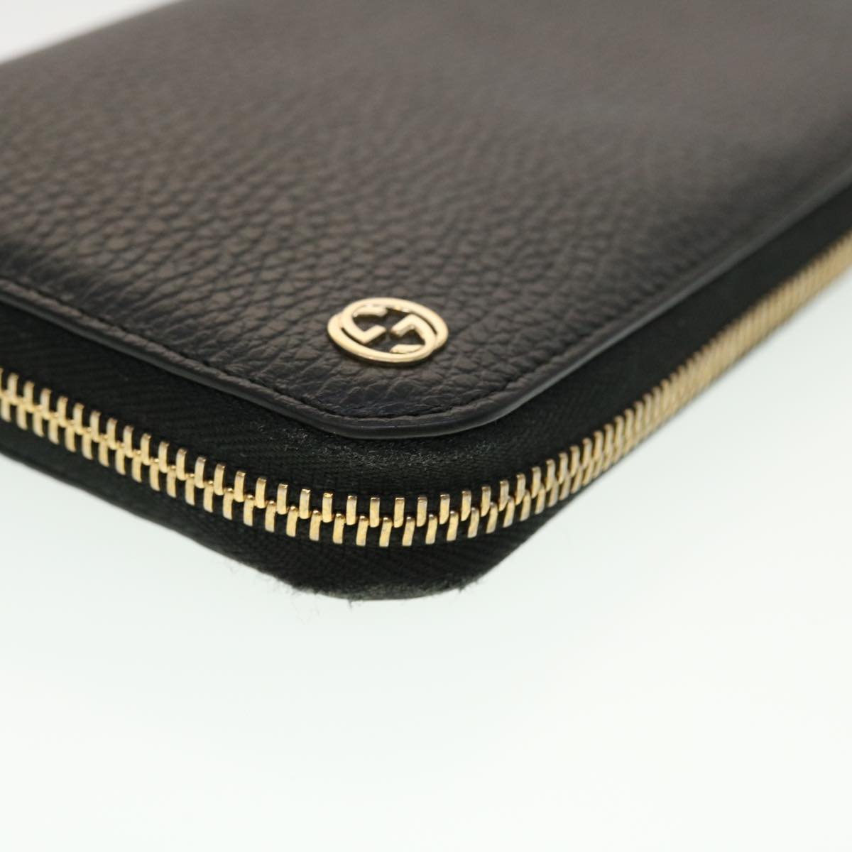 GUCCI Interlocking Long Wallet Leather Black am4502