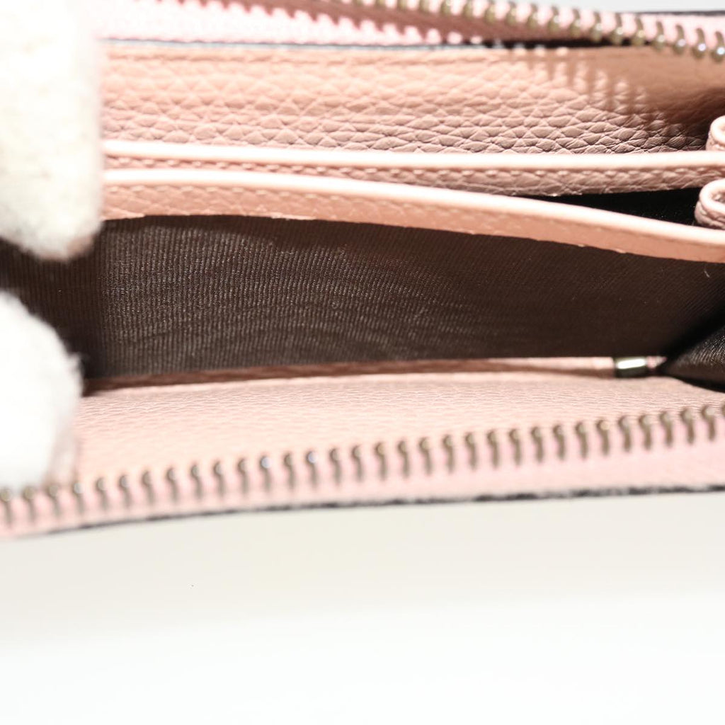 GUCCI Animalie Card Case Leather Pink 546590 am4503