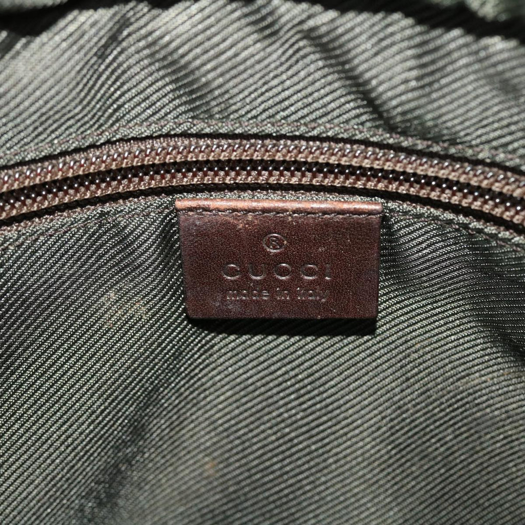 GUCCI GG Canvas Tote Bag Leather Beige 28893 am4545
